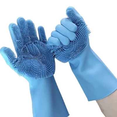 Magic Silicone Dishwashing Gloves (1 Pair)